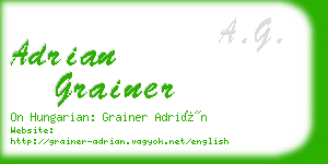 adrian grainer business card